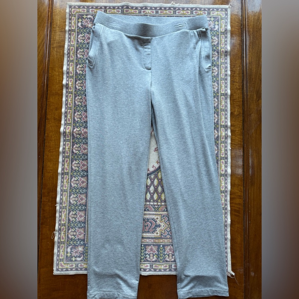 Pure Jill J Jill Eco Terry Joggers Gray Medium Pull-On Lounge Pants - Picture 2 of 4